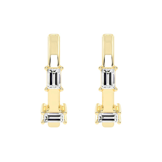 Baguette Hoop Earrings