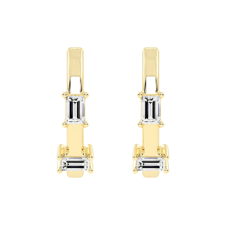 Baguette Hoop Earrings