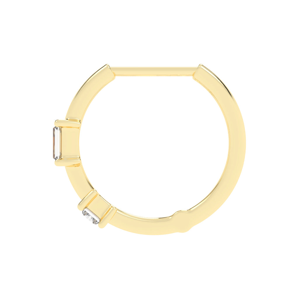 Baguette Hoop Earrings