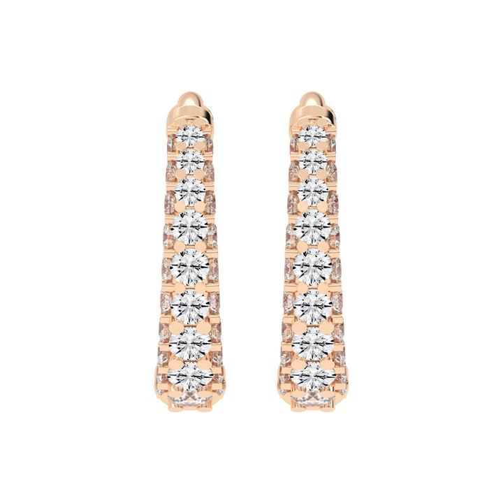 Double Row Pave Aura Hoops