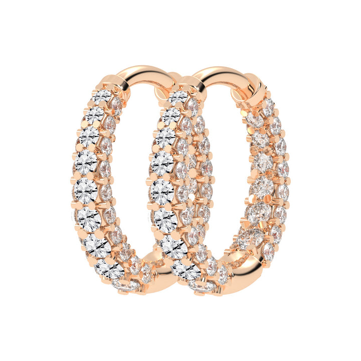 Double Row Pave Aura Hoops