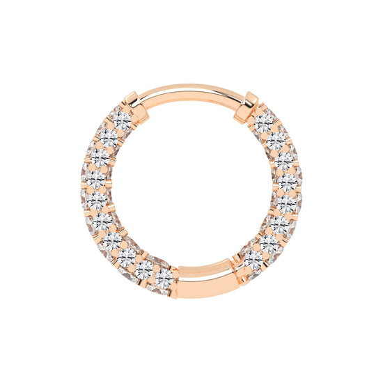Double Row Pave Aura Hoops