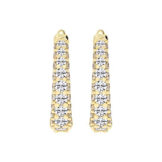 Double Row Pave Aura Hoops