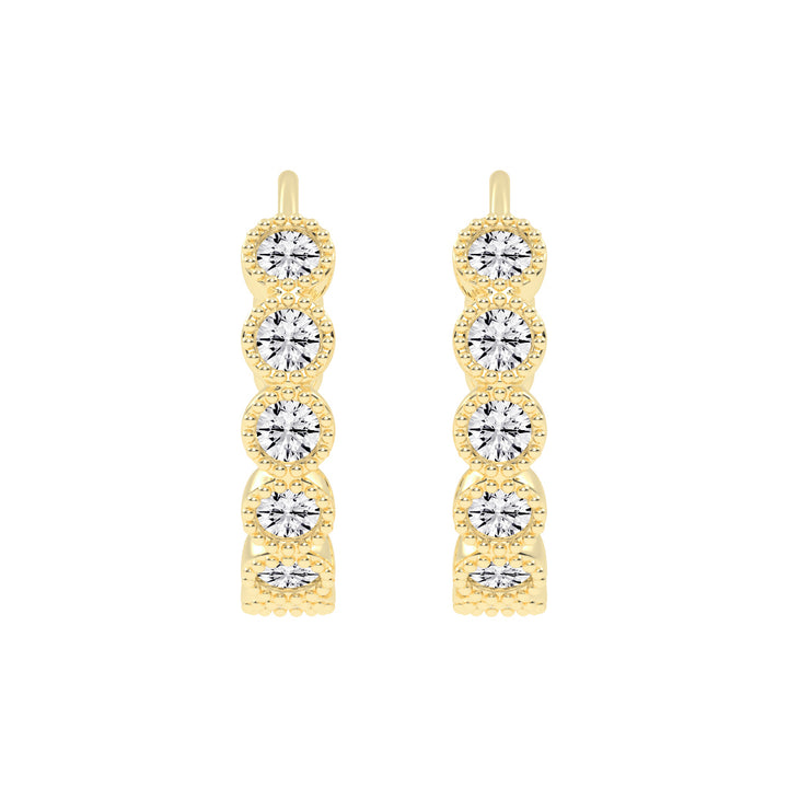 Milgrain Bezel Sway Hoops