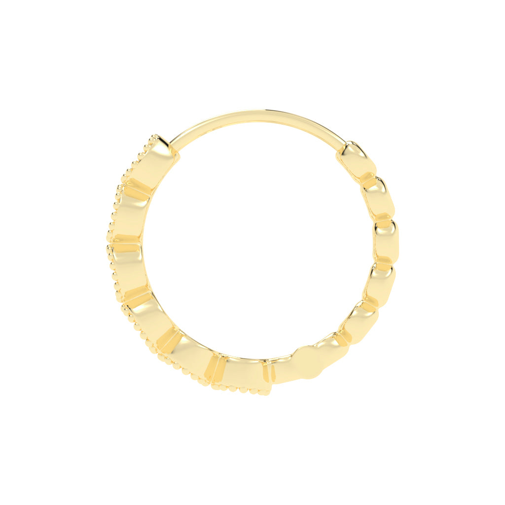 Milgrain Bezel Sway Hoops