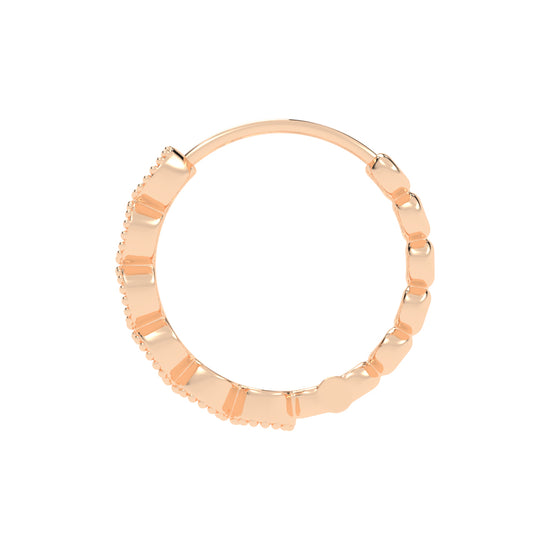 Milgrain Bezel Sway Hoops