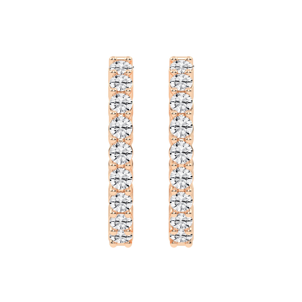 Triple Row Pave Glow Hoops