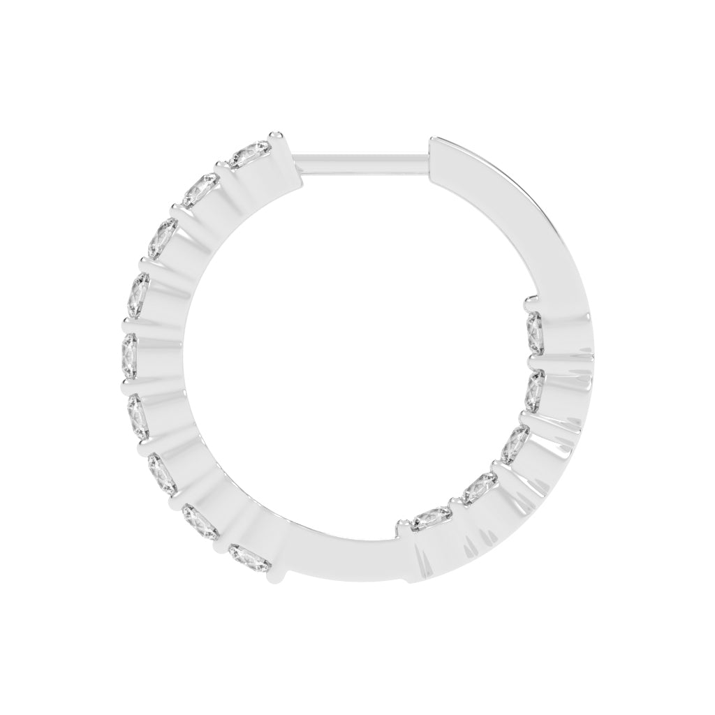 Triple Row Pave Glow Hoops