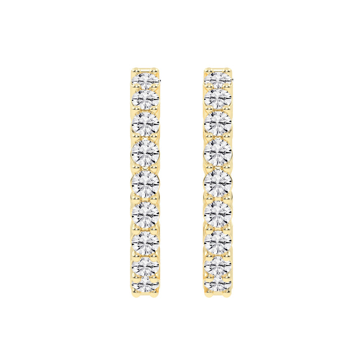 Triple Row Pave Glow Hoops
