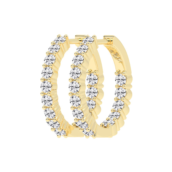 Triple Row Pave Glow Hoops