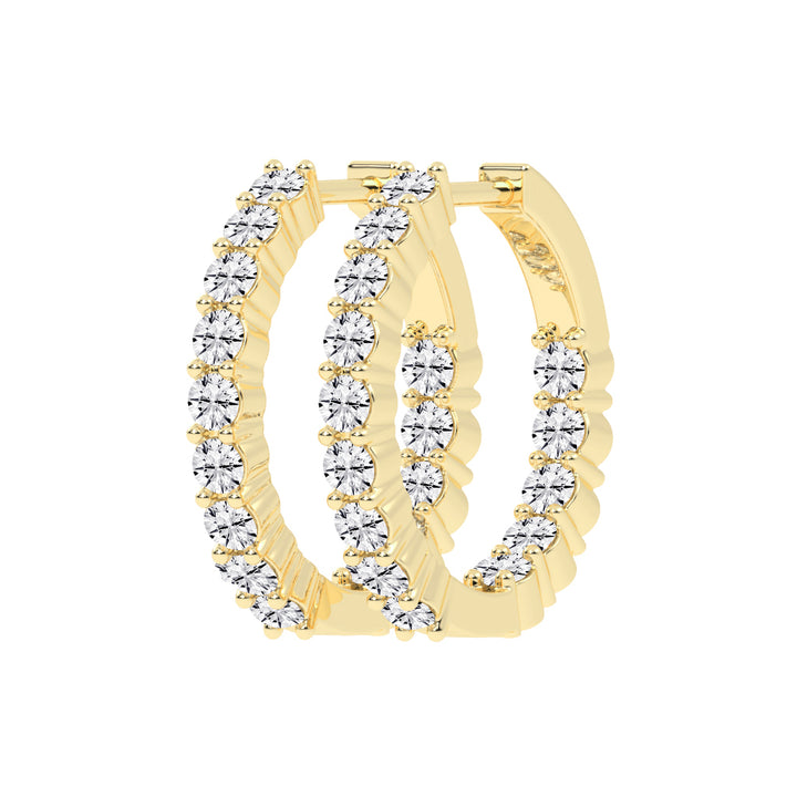 Triple Row Pave Glow Hoops