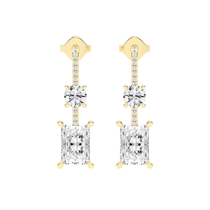 Radiant Cut Drop Earrings