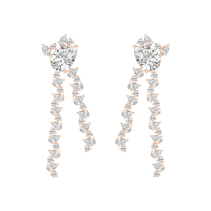 Lustre Pear Cascade Drop Earrings