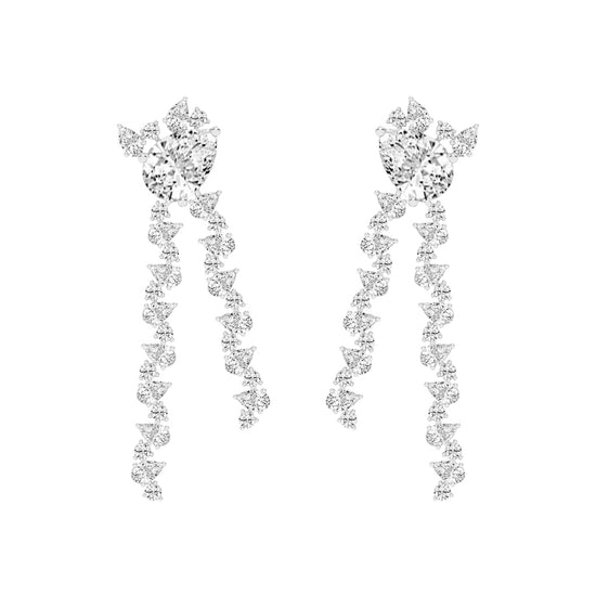 Lustre Pear Cascade Drop Earrings