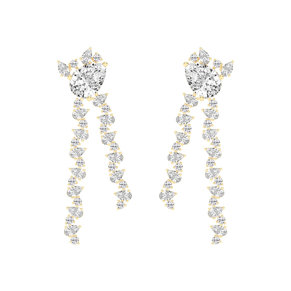 Lustre Pear Cascade Drop Earrings