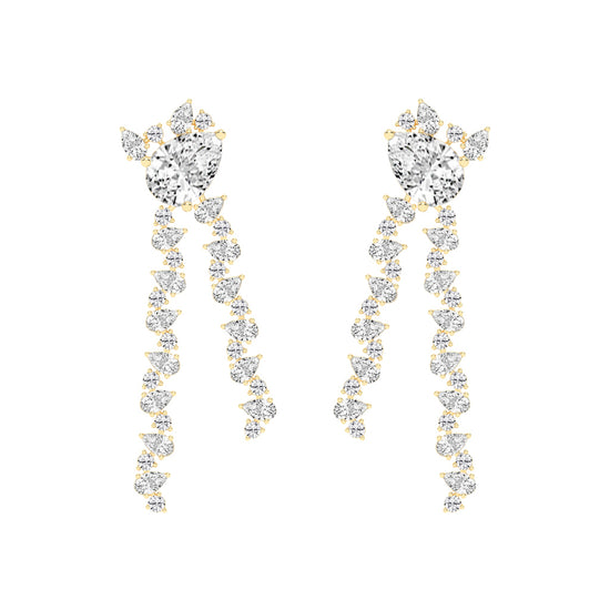 Lustre Pear Cascade Drop Earrings