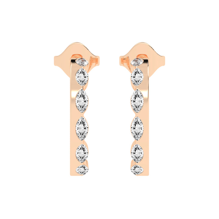 Marquise Half Hoop Earrings