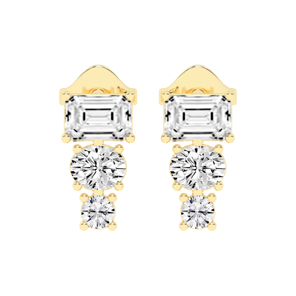 Eternal Radiance Trio Drop Earrings