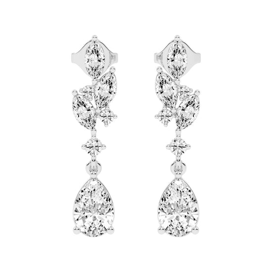 Celestia Cascade Marquise & Pear Dangles Earrings