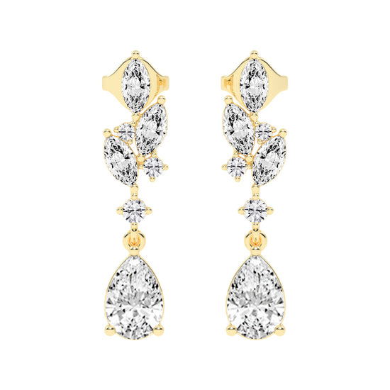Celestia Cascade Marquise & Pear Dangles Earrings