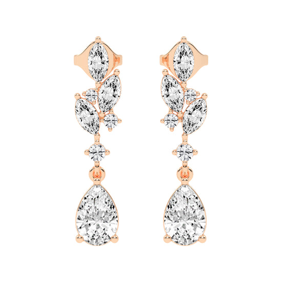Celestia Cascade Marquise & Pear Dangles Earrings