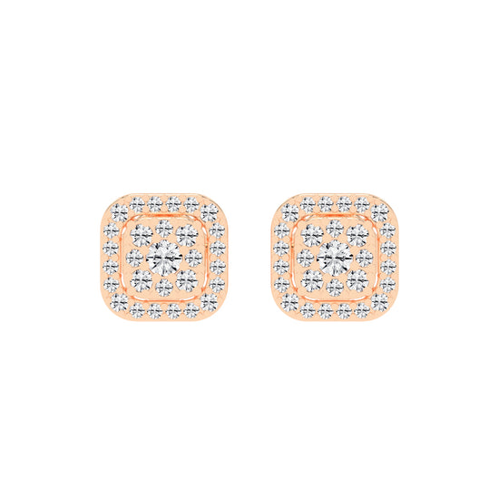 Regal Glow Double Halo Stud Earrings
