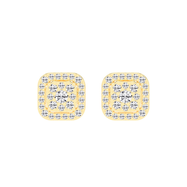 Regal Glow Double Halo Stud Earrings