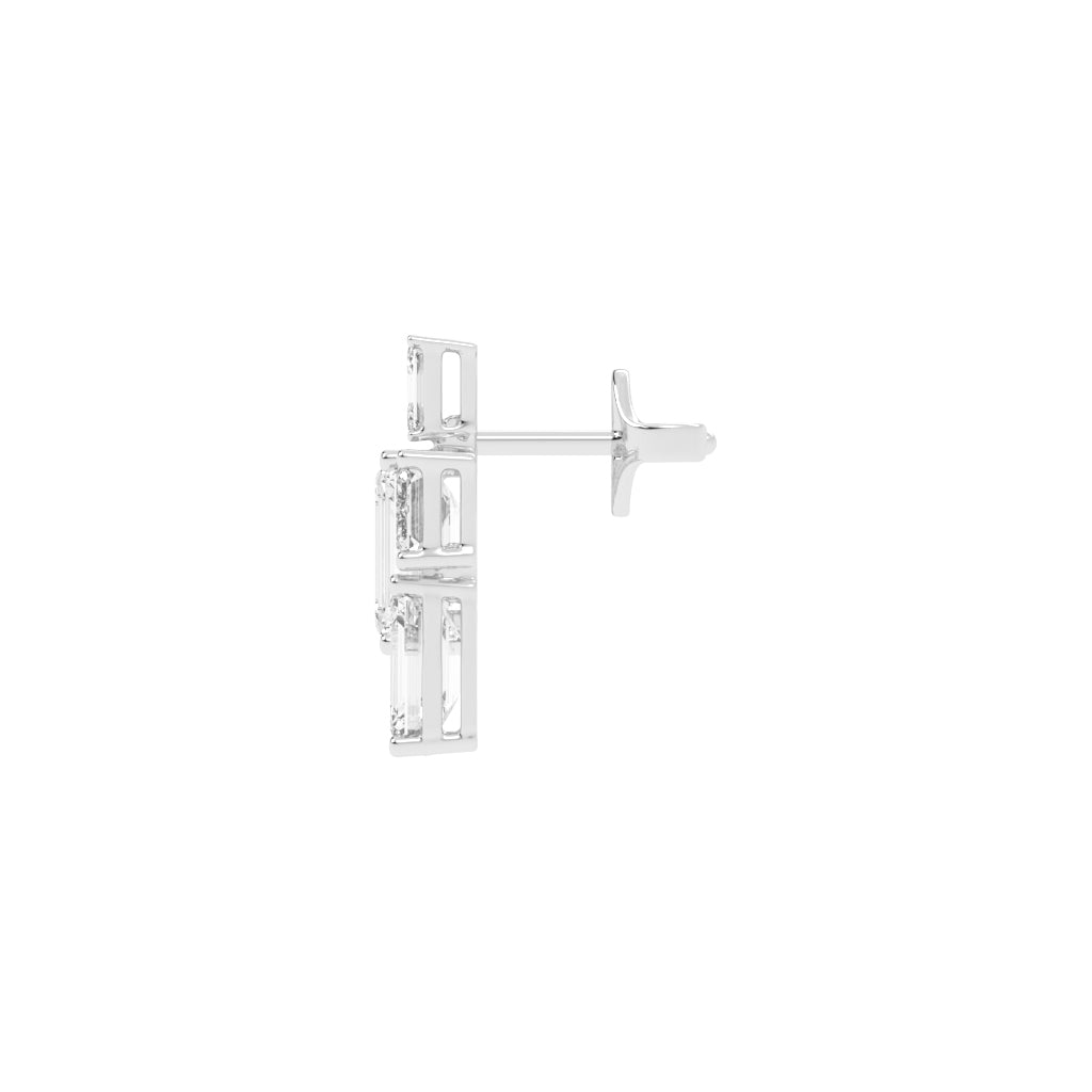 GeoLuxe Emerald Cluster Earrings