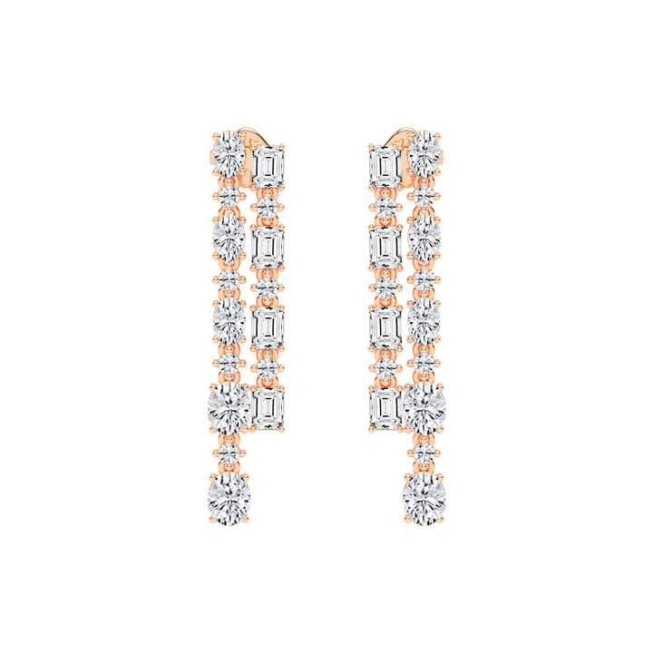 Celestial Grace Dual Row Earrings