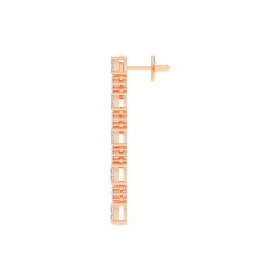 Celestial Grace Dual Row Earrings