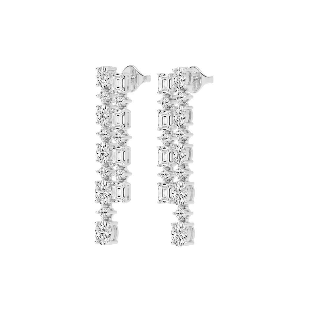 Celestial Grace Dual Row Earrings