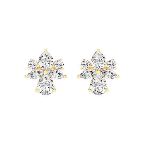FloraLuxe Petal Cluster Studs