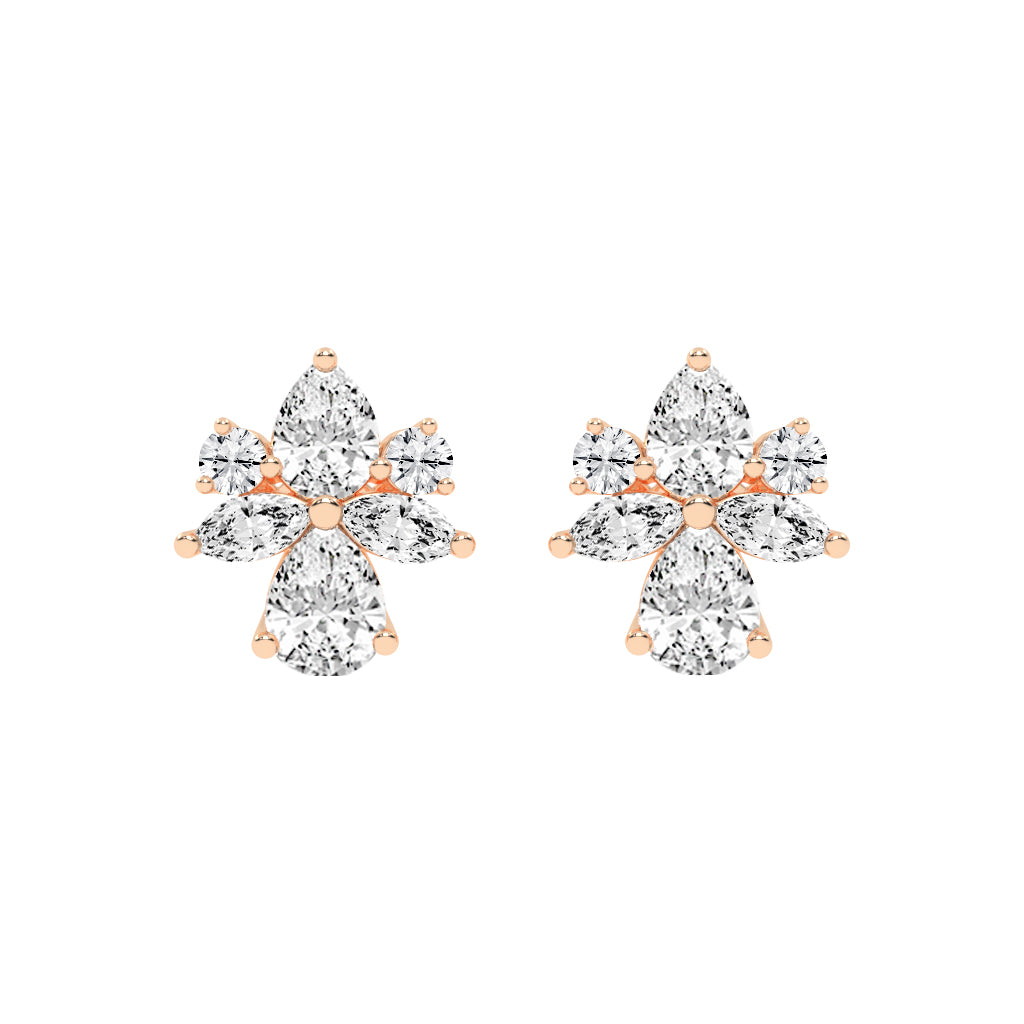 FloraLuxe Petal Cluster Studs