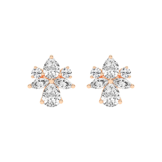 FloraLuxe Petal Cluster Studs