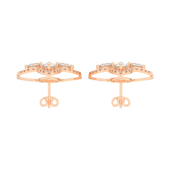 Starlight Petal Diamond Halo Studs