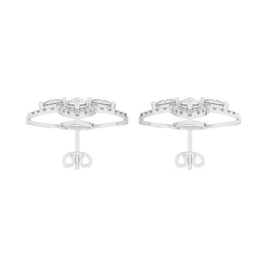 Starlight Petal Diamond Halo Studs