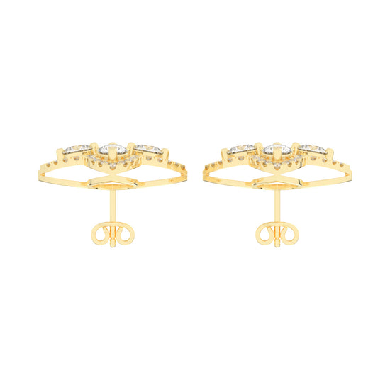 Starlight Petal Diamond Halo Studs
