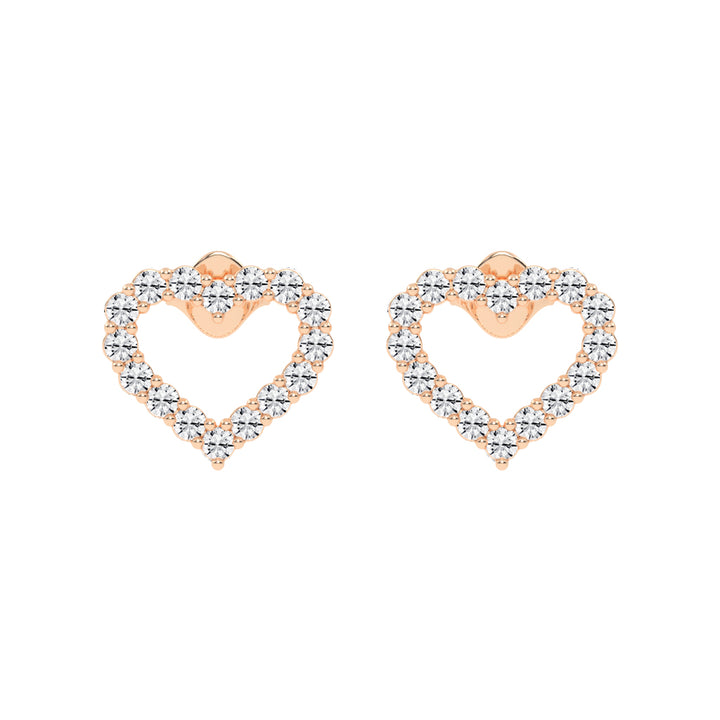 Open Heart Diamond Sparkle Studs