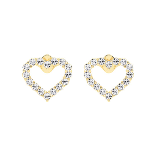Open Heart Diamond Sparkle Studs
