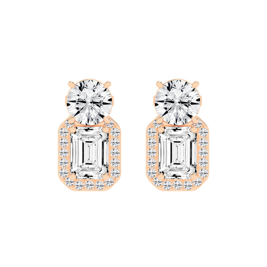 Dual-Cut Diamond Designer Studs