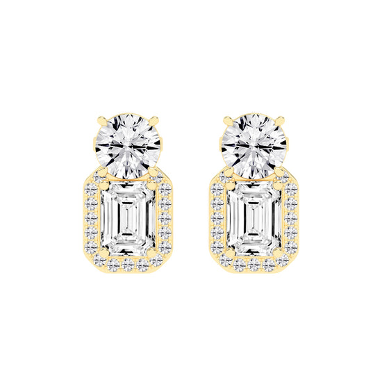 Dual-Cut Diamond Designer Studs