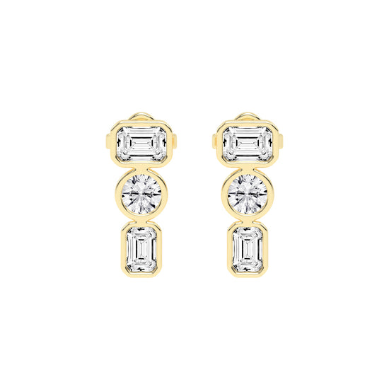 Linear Brilliance Multi-Cut Diamond Drops