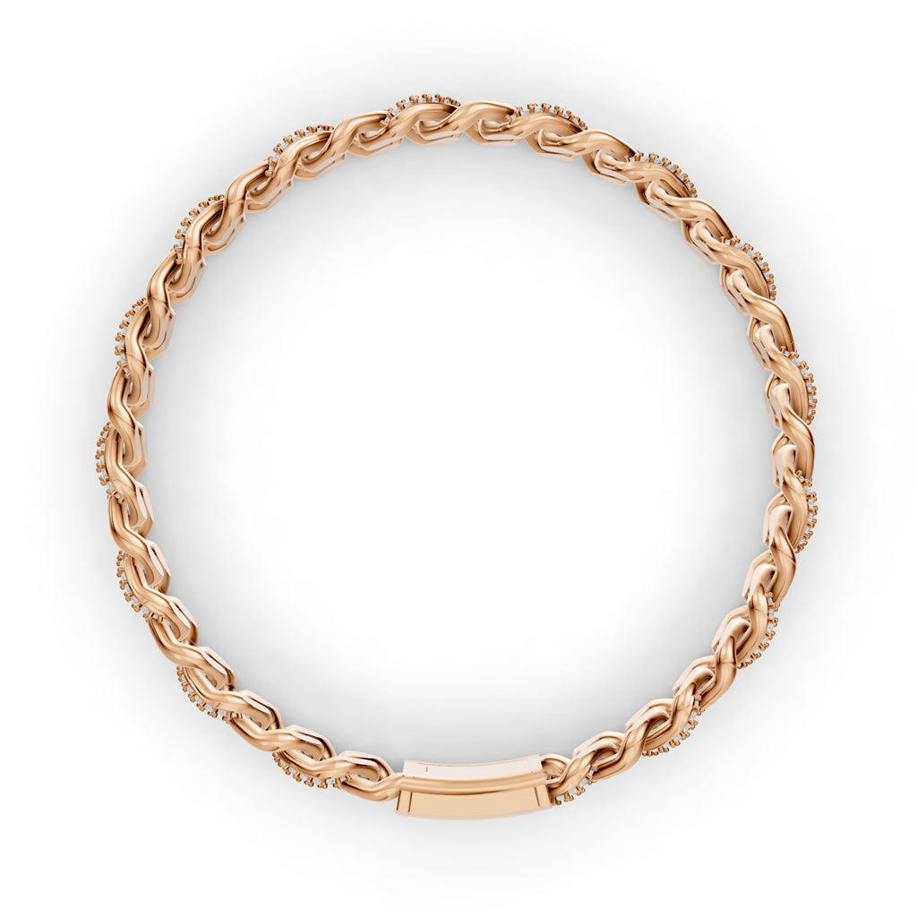 Lumière Elegance Men's Diamond Bracelet