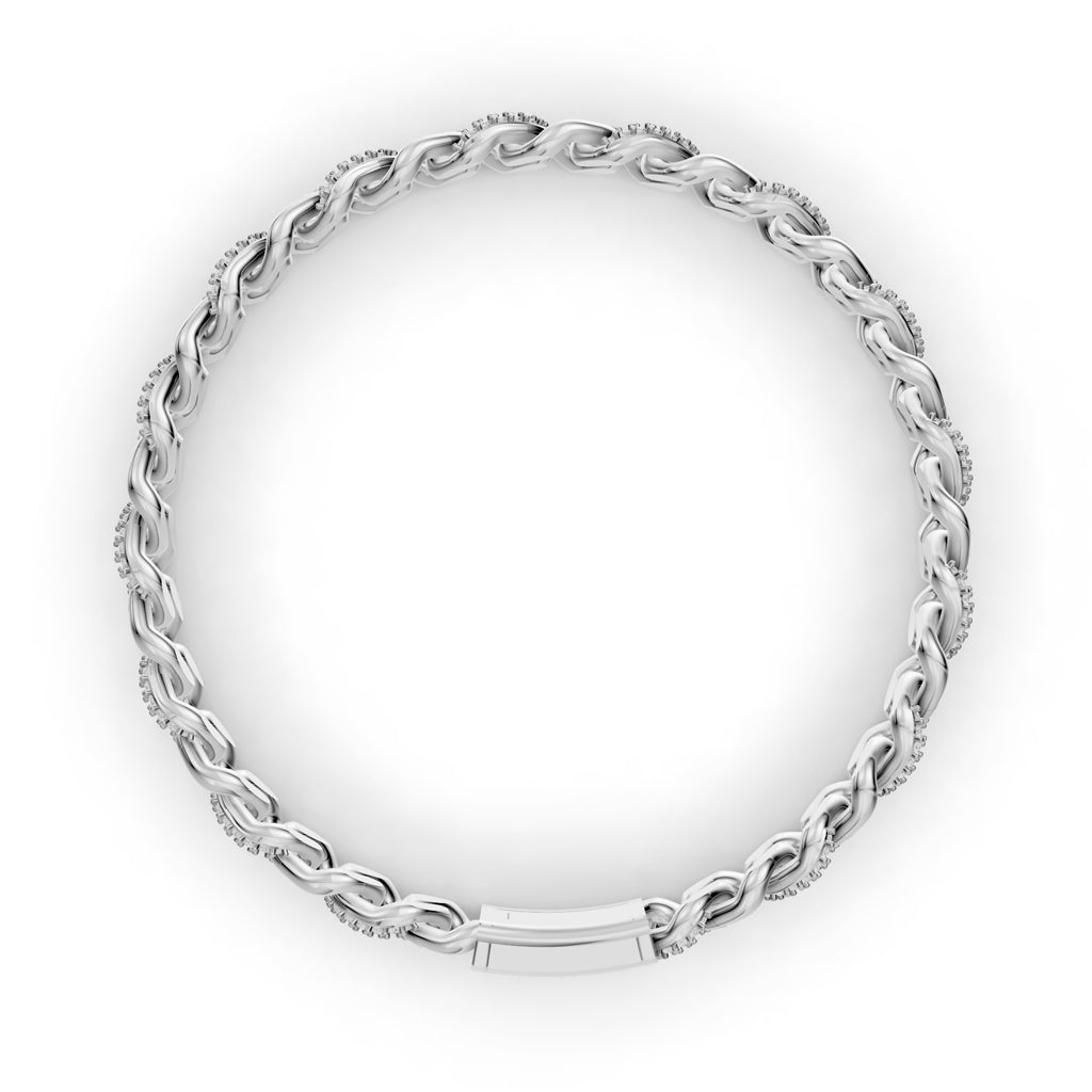 Lumière Elegance Men's Diamond Bracelet