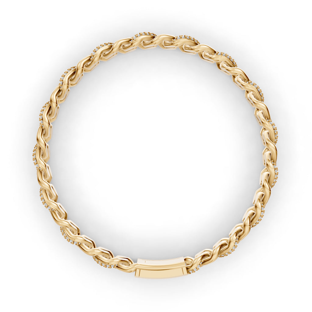 Lumière Elegance Men's Diamond Bracelet