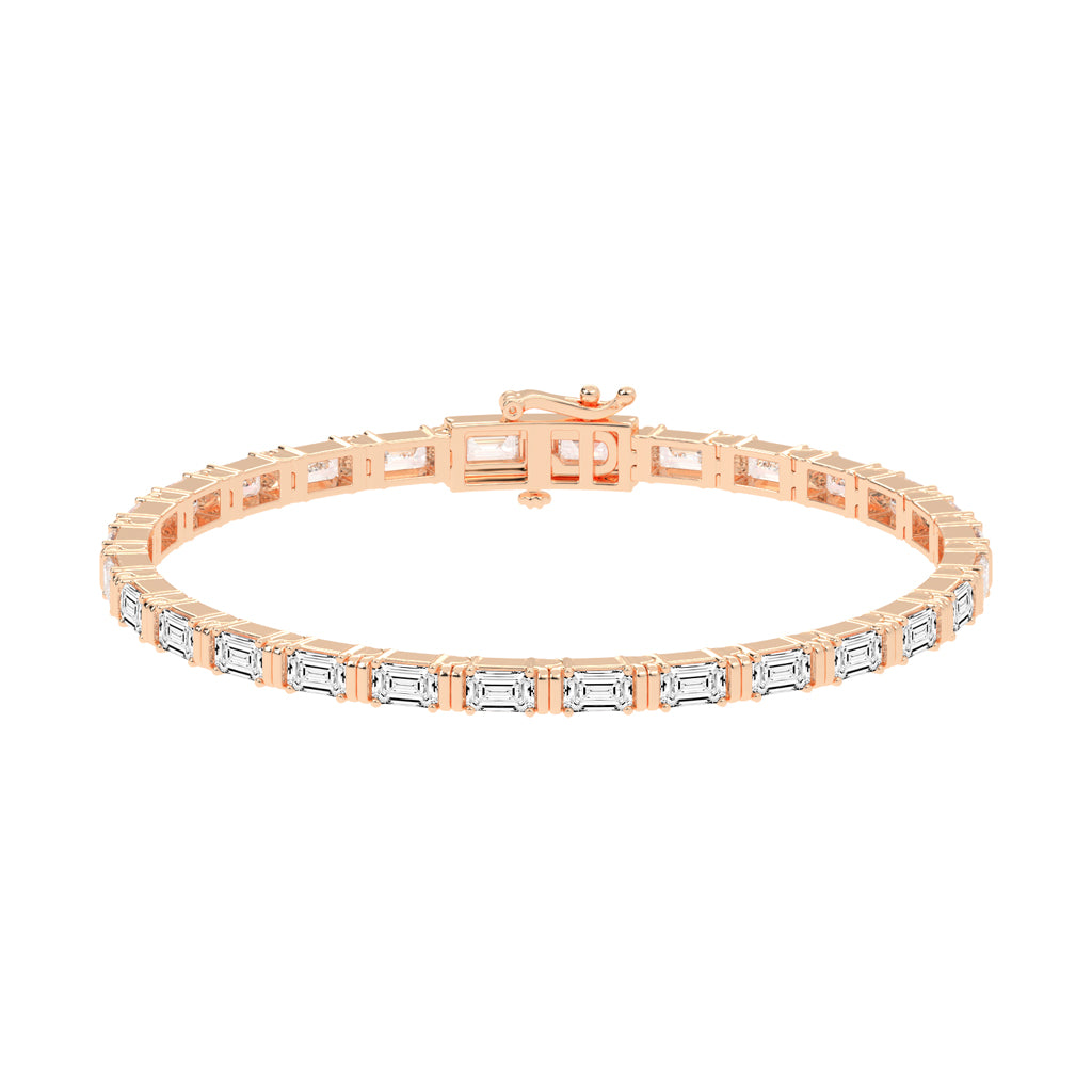 8.96Ct Emerald Shape Bracelet