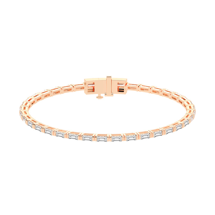 3.7Ct Emerald Shape Bracelet
