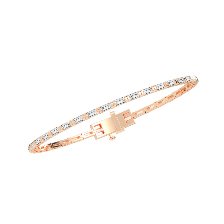 3.7Ct Emerald Shape Bracelet