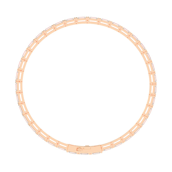 3.7Ct Emerald Shape Bracelet