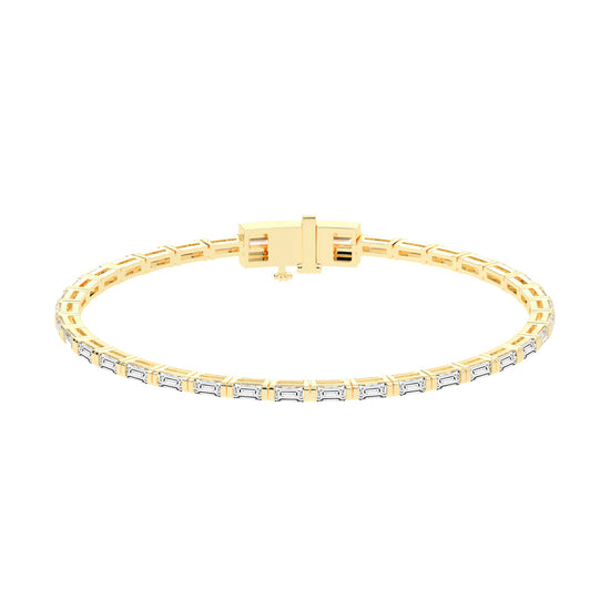 3.7Ct Emerald Shape Bracelet